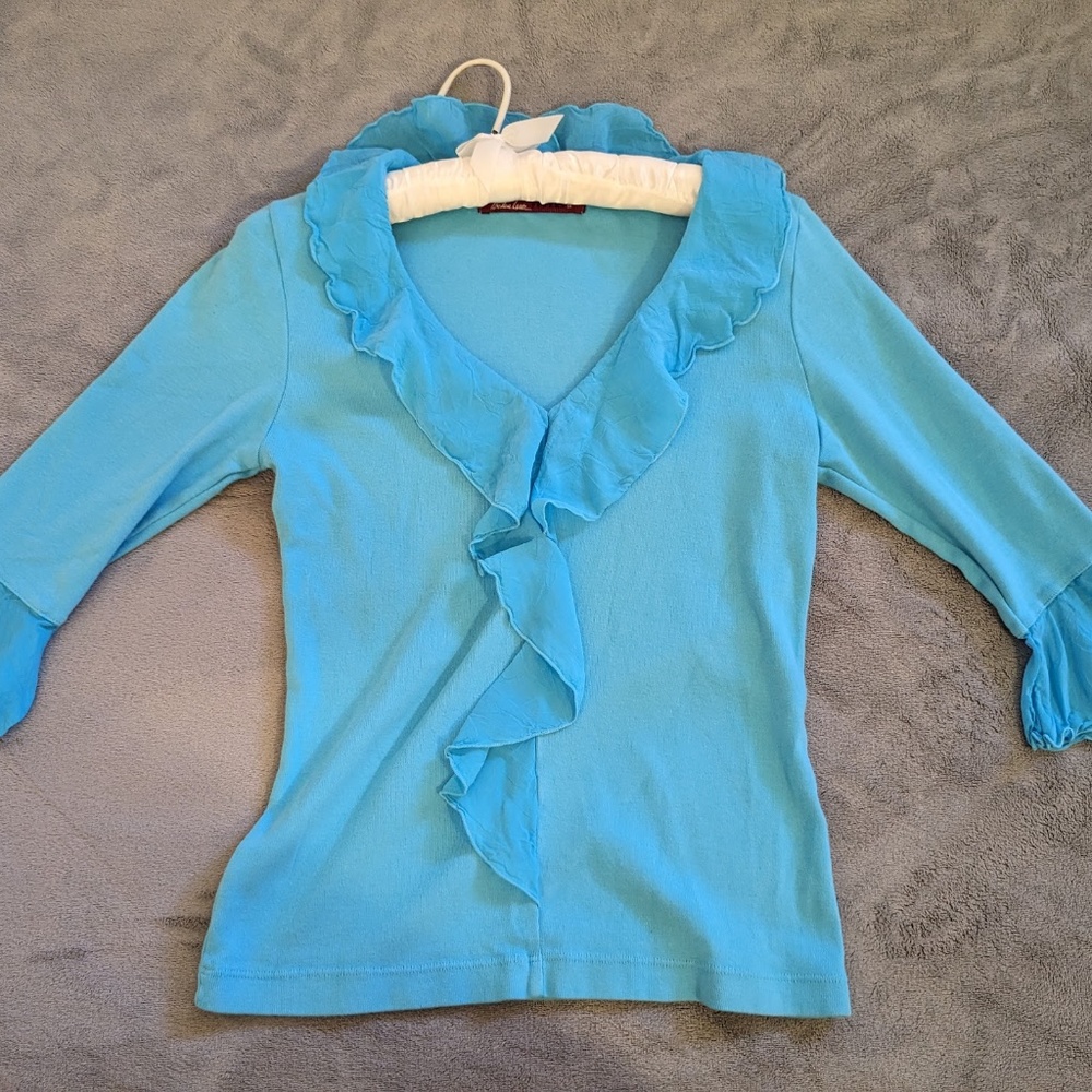 Ruffled Barbara Lesser blouse